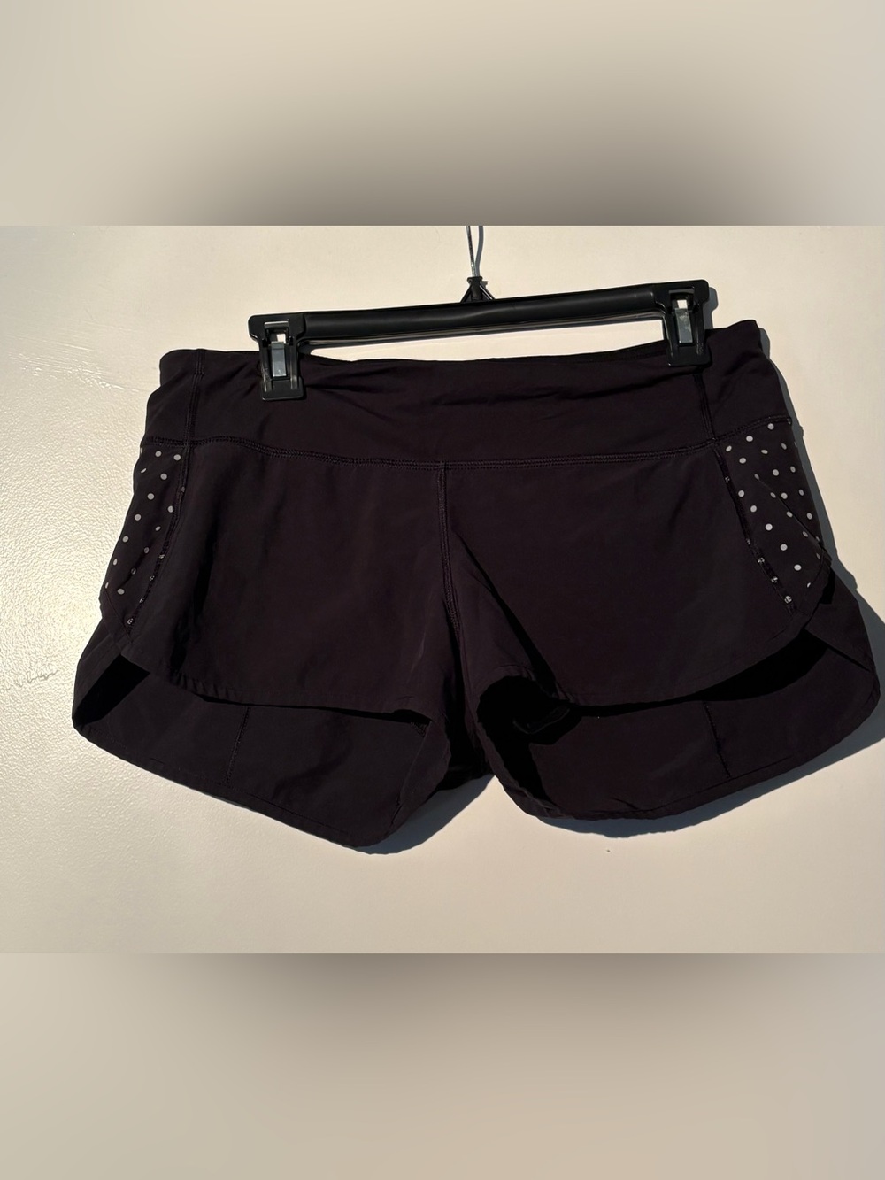 lululemon athletica Black Women’s Athletic Shorts with Side Dot Detail
